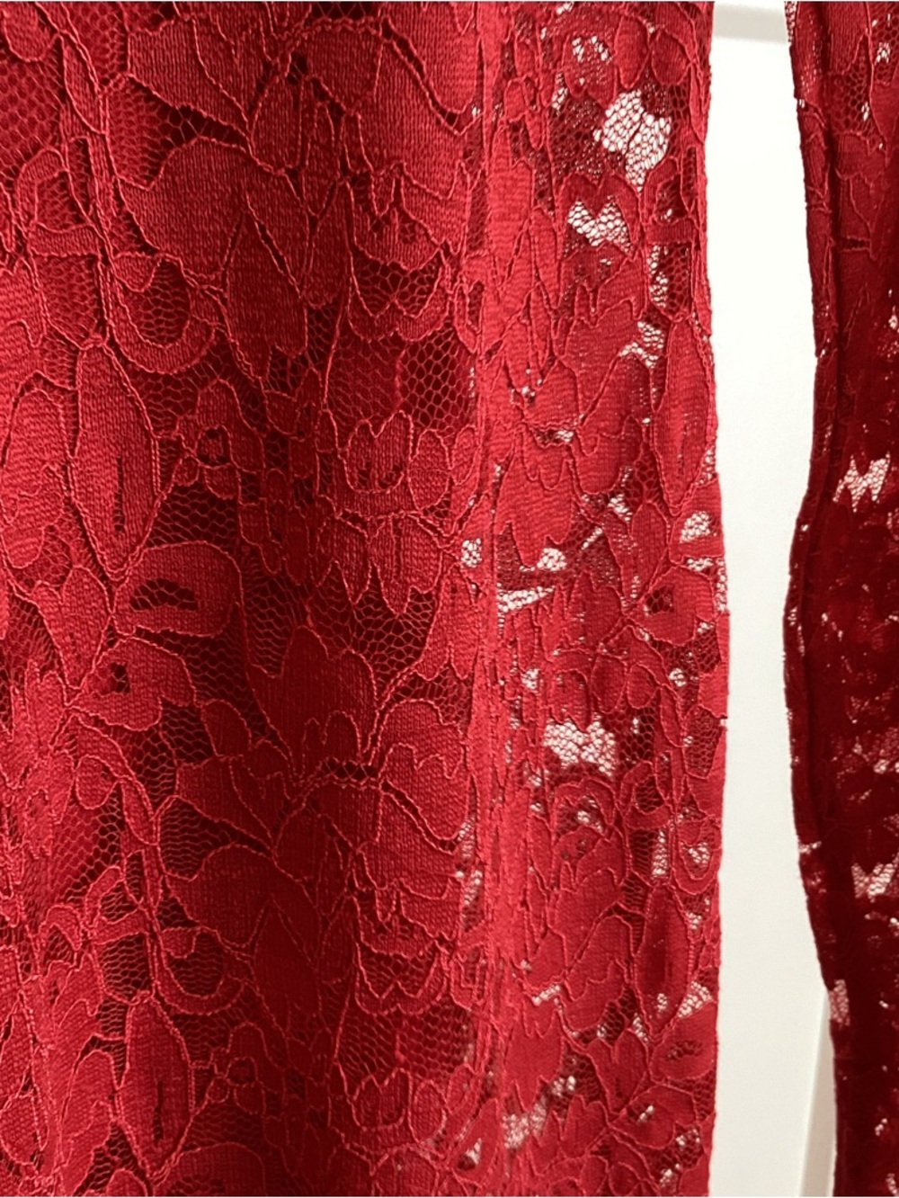 Anthropologie AFRM Joysel Lace Long-Sleeve Mock-Neck Slim Bodysuit Dress NEW - Picture 7 of 16